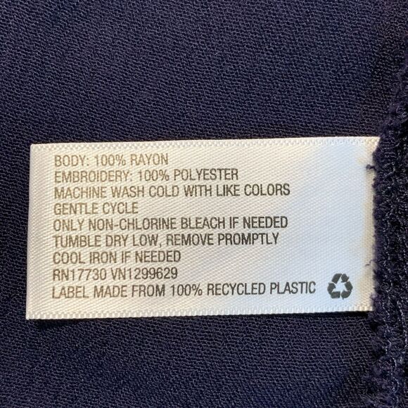 Knox Rose Open Cardigan Women M Blue Embroidery Rayon Soft Fabric Flared D22 - Picture 8 of 13